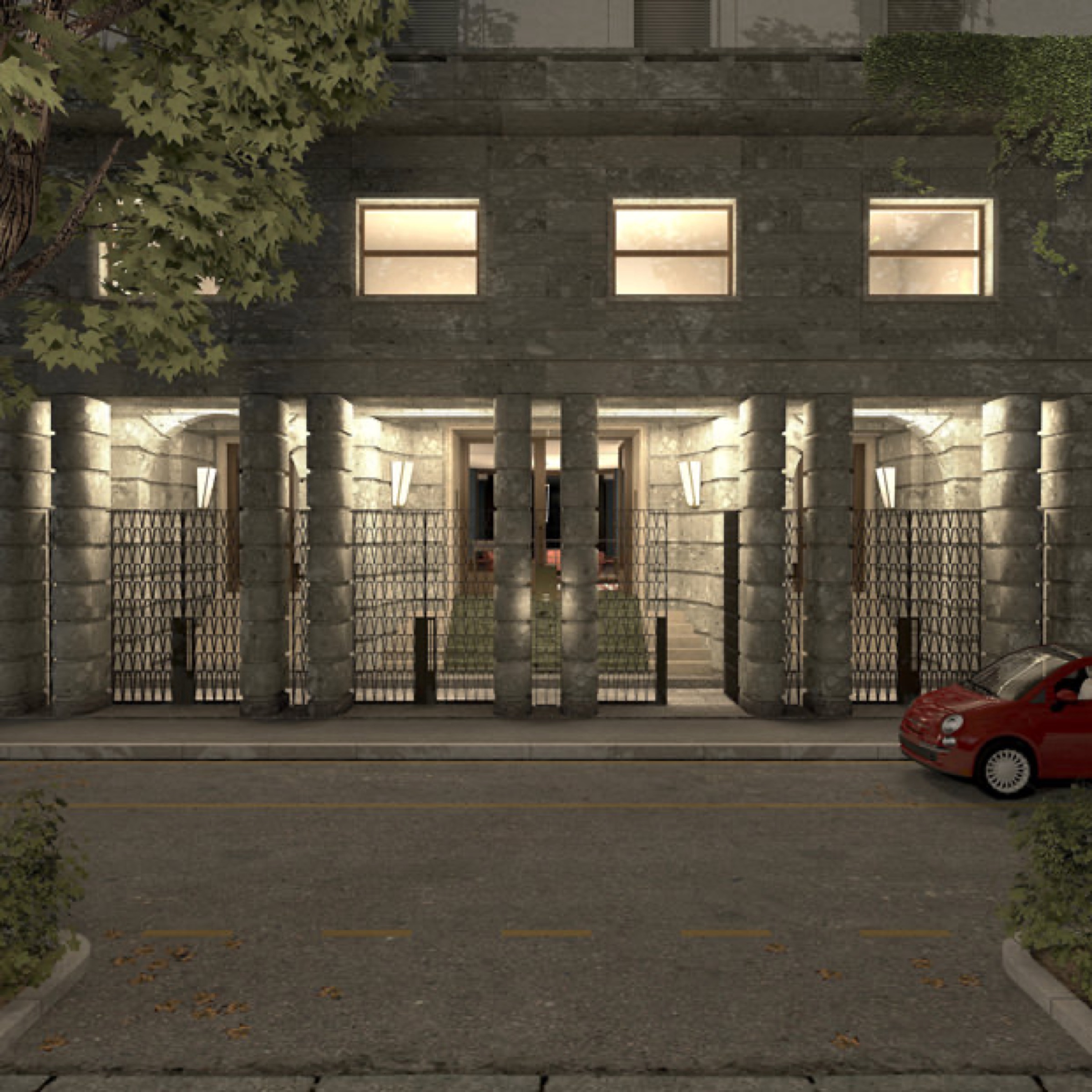 Ingresso e parti comuni edificio monumentale Palazzo Bertoni